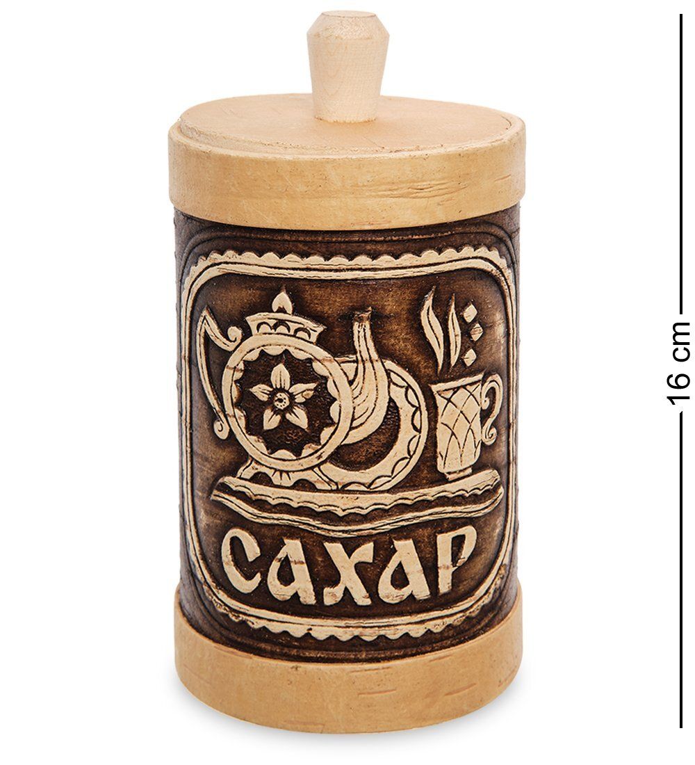Народные промыслы BST-336/ 3 Туесок «Сахар» ср. (береста)