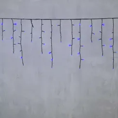 Светодиодная бахрома 3,1*0,5 м., 150 синих LED ламп, черный провод ПВХ, LTC (PIL150-11-2B)