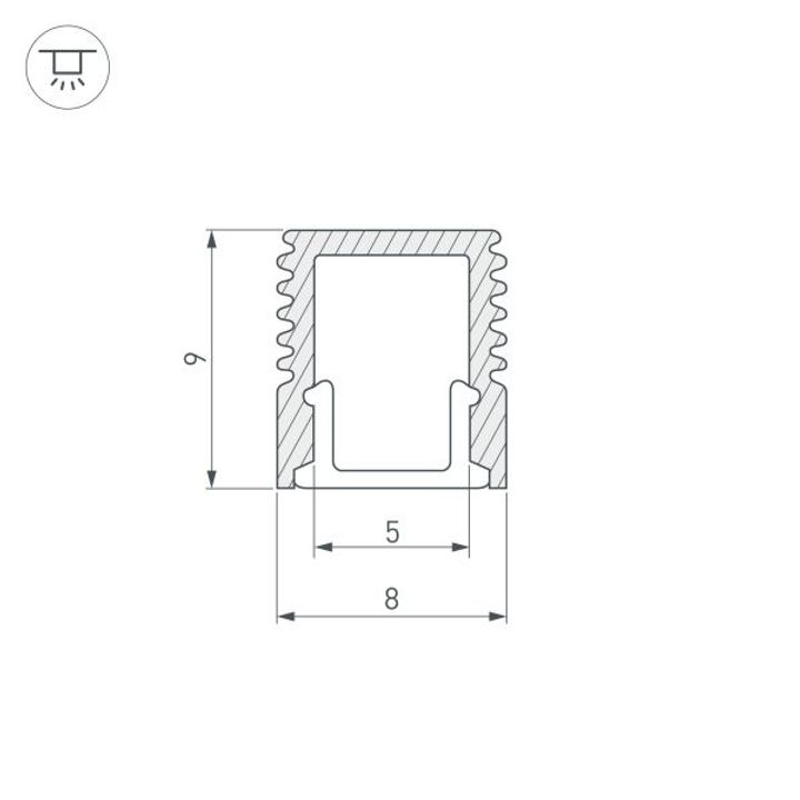 Профиль Arlight SL-Mini-8-3000 Anod 036031