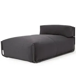 Пуф-шезлонг уличный Square для модульного дивана 165x110 черный