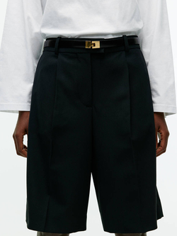 ARKET КОЖАНЫЙ РЕМЕНЬ С ПРЯЖКОЙ, ЧЕРНЫЙ