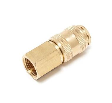 Быстроразъем пневматический с клапаном с внутренней резьбой 3/8''( латунь) Partner PA-BSE1-3SF