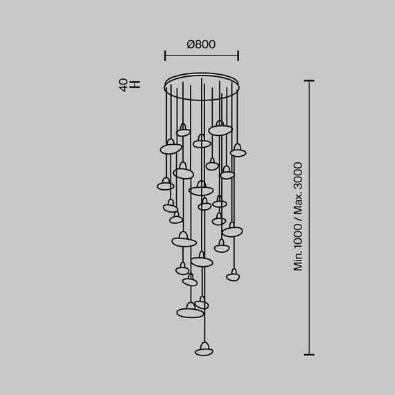 Подвесной светильник MODELUX MODESTYLE MS.2326.25 BK