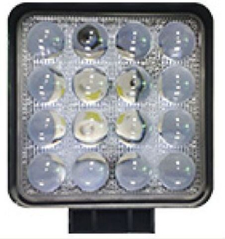 Прожектор LED - Yellow -квадрат 48W (105*105*20) 16 Lens Floоd (шт) G0002-25мм Y\ 31605