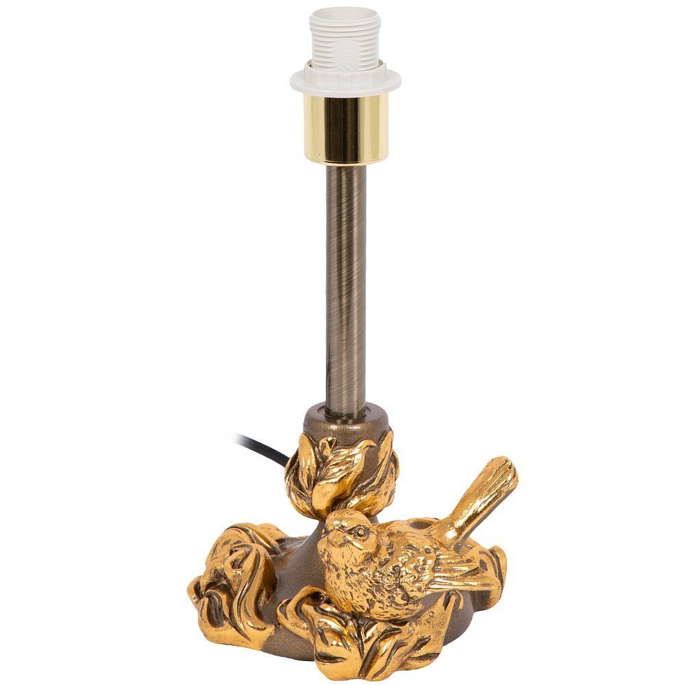 Настольная лампа Белла Бронза с абажуром Адель Шоколад