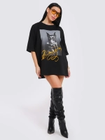 Футболка женская оверсайз принт