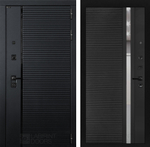 Пиано 31 чёрный кварц с зеркальной вставкой