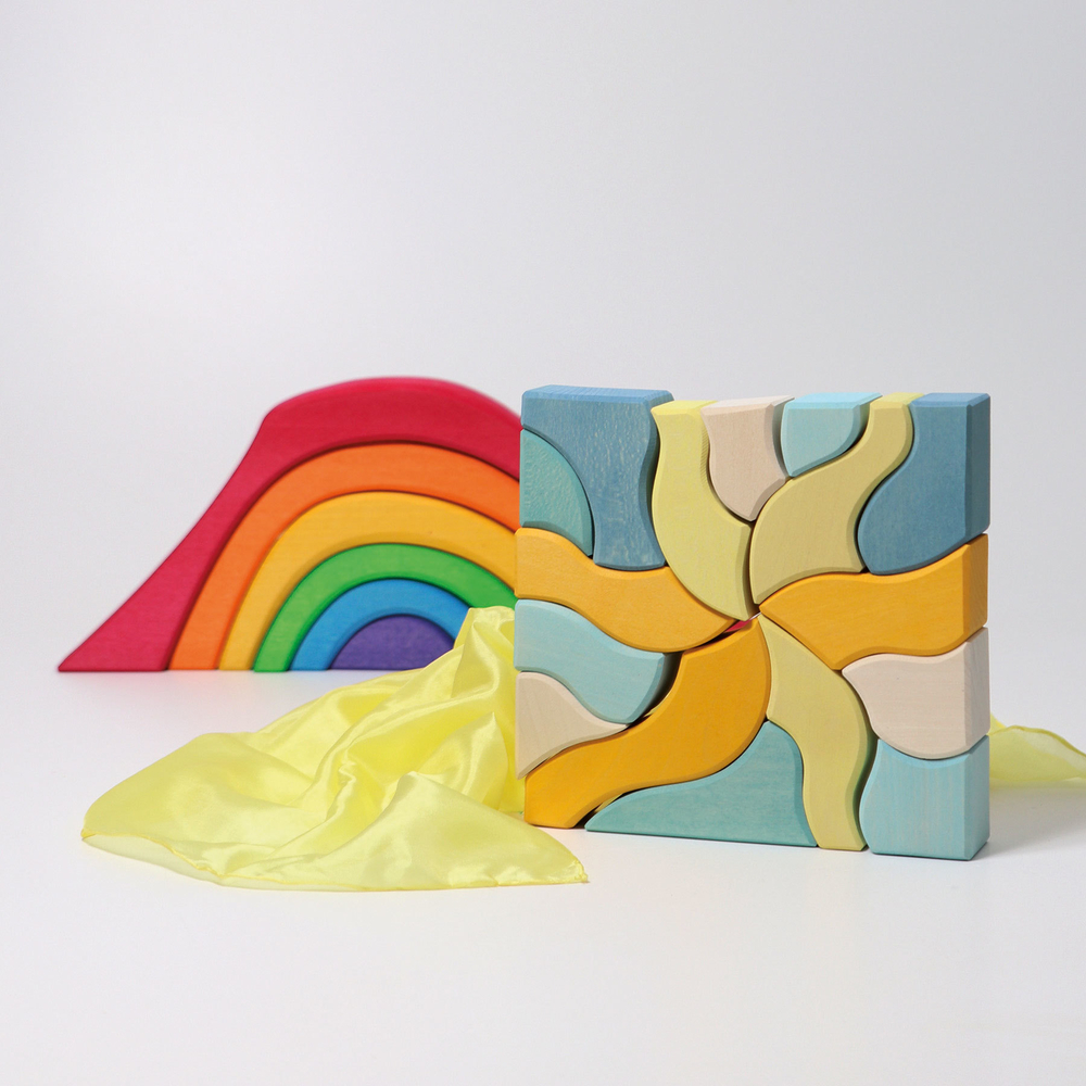 Деревянный конструктор "Темперамент", поддон, 61 деталь