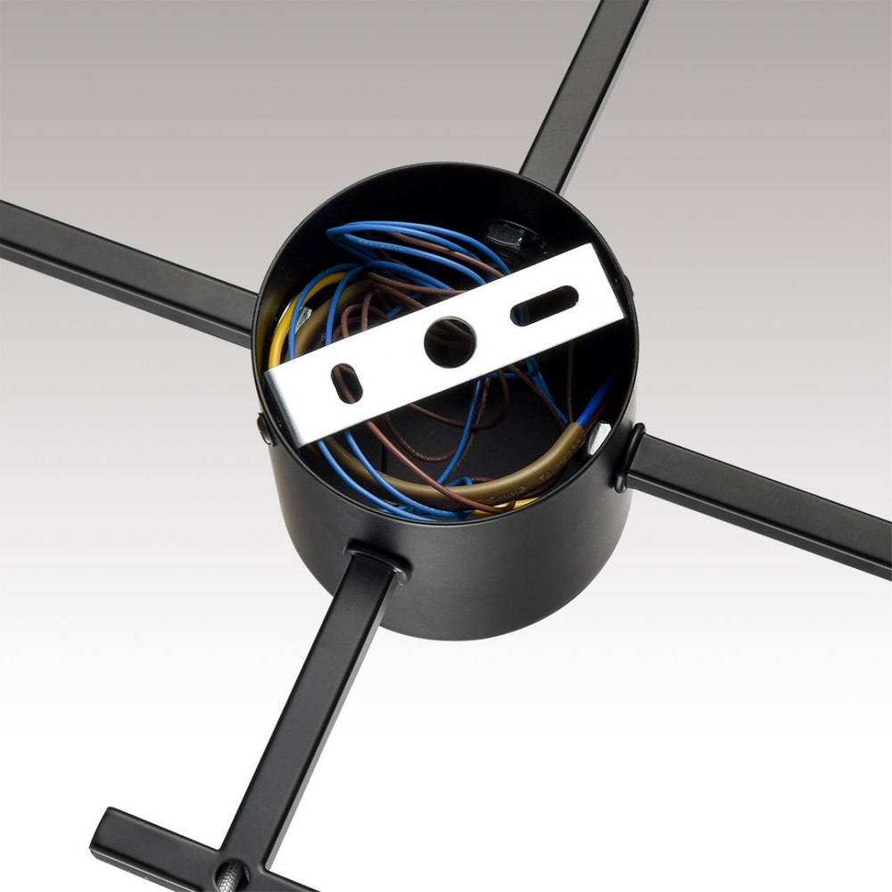 8186/8C COMFI LN25 205 черный, металл Люстра потолочная LED GX53 8*7W 220V DABRA