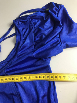 Блузка Piena красивого синего цвета, маркировка М, визуально 46 размер