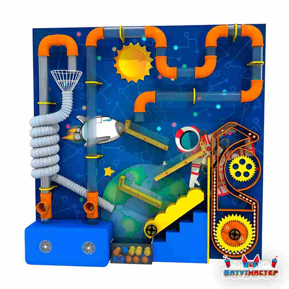 Интерактивная стена «Космические приключения», 2,2×1,8×0,5 м