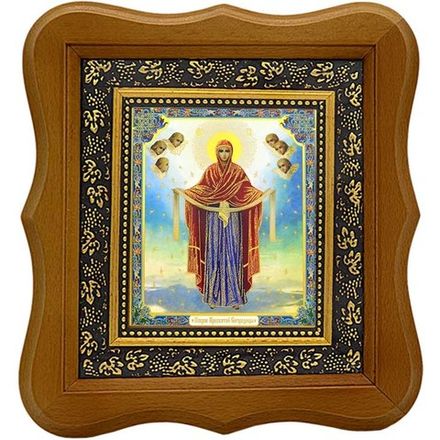 Покров Пресвятой Богородицы. Печатная икона.
