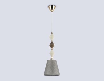 Подвесной светильник с абажуром 1*E14 LH75405 GD/GR золото/серый High Light Ceramo Classic Ambrella