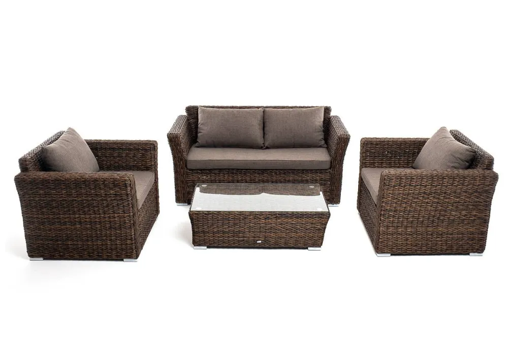 "Капучино Сингл" лаунж-зона из искусственного ротанга (гиацинт), цвет коричневый