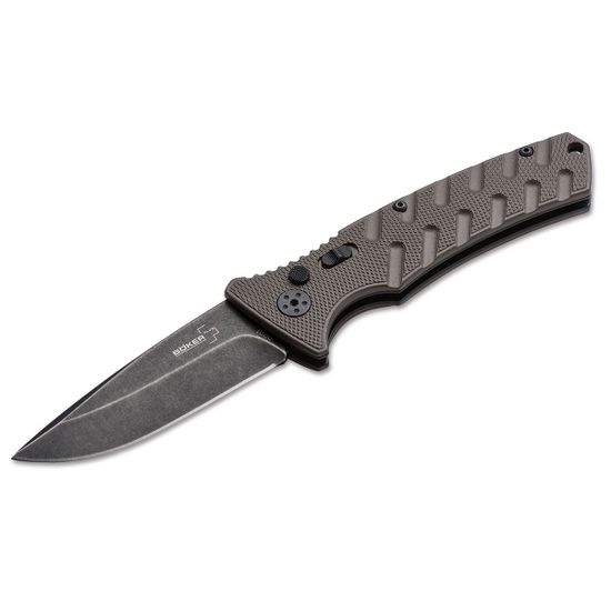 Складной нож Автоматический Boker 01BO424 Strike Coyote Spearpoint c клинком из стали AUS-8, рукоять алюминий