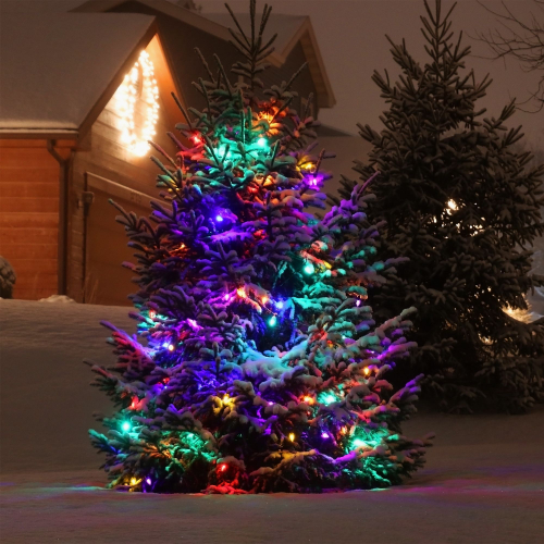 Новогодняя гирлянда нить мульти с эффектом мерцания 10м IP65 400-101 мульти с эффектом мерцания