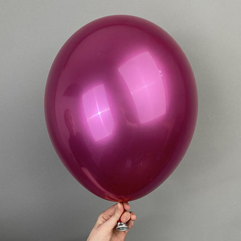 Шар 12" BELBAL-ББ дабл стафф фуксия (601 в 034) зеркальный  (БГ-17)  Изображение2