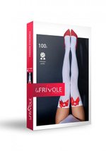 Чулки медсестры Le Frivole SM (2/3) (Цвет: белый, красный)