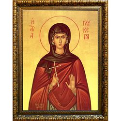Гликерия Гераклейская, Ираклийская дева мученица. Икона на холсте.