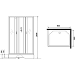 Душевая кабина Niagara Classic 90x80 NG-33984-14QBK без гидромассажа
