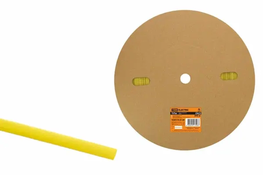 Трубка ТУТнг 4/2 желтая (200 м/ролл) TDM SQ0518-0128