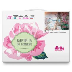 Картина по номерам (15х20) Эйфелева башня (19 цветов)