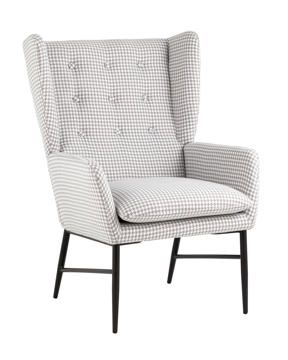 Кресло Мэйден гусиная лапка серый