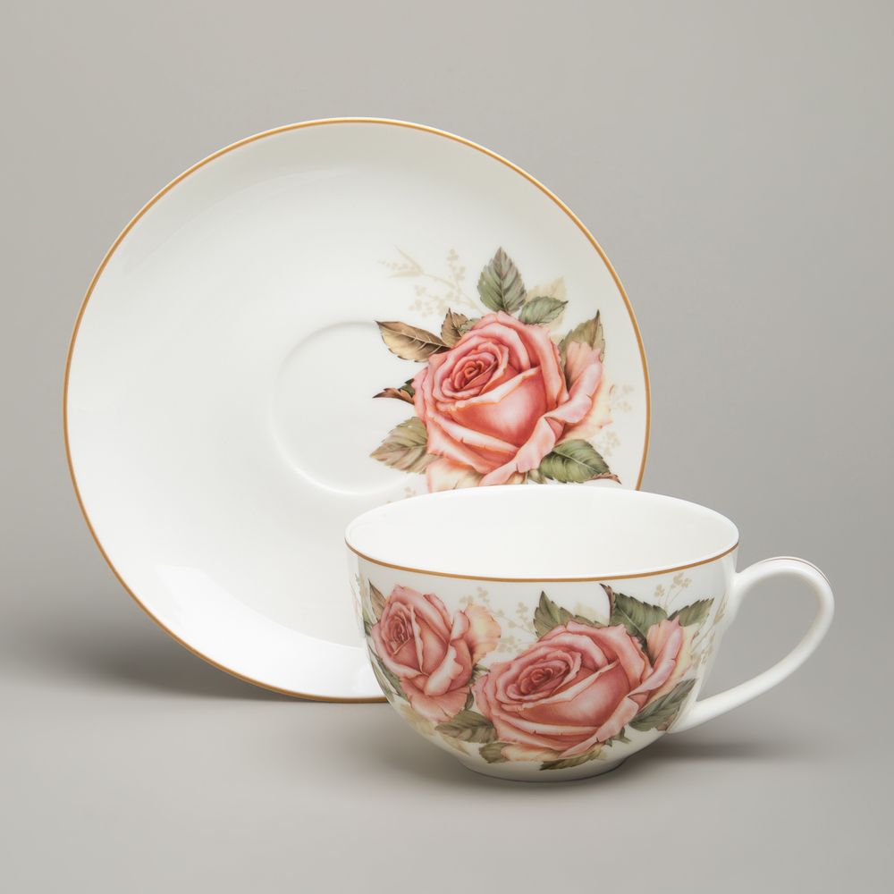 СЕРВИЗ ЧАЙНЫЙ LEFARD "КОРЕЙСКАЯ РОЗА" НА 6 ПЕР. 14 ПР. (КОР=2НАБ.)