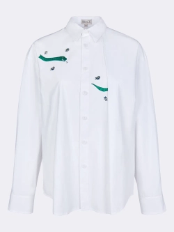 Белая рубашка с вышивкой OLA OLA