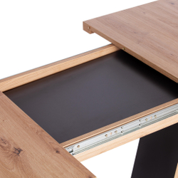 Стол обеденный VOX раздвижной ЛДСП, 132-172x85x75,5 см, Дуб артисан/Графит