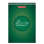 Блокнот МАЛЫЙ ФОРМАТ (97х145 мм) А6, 60 л., гребень, картон, клетка, BRAUBERG, "Люксовый блокнот", 129829