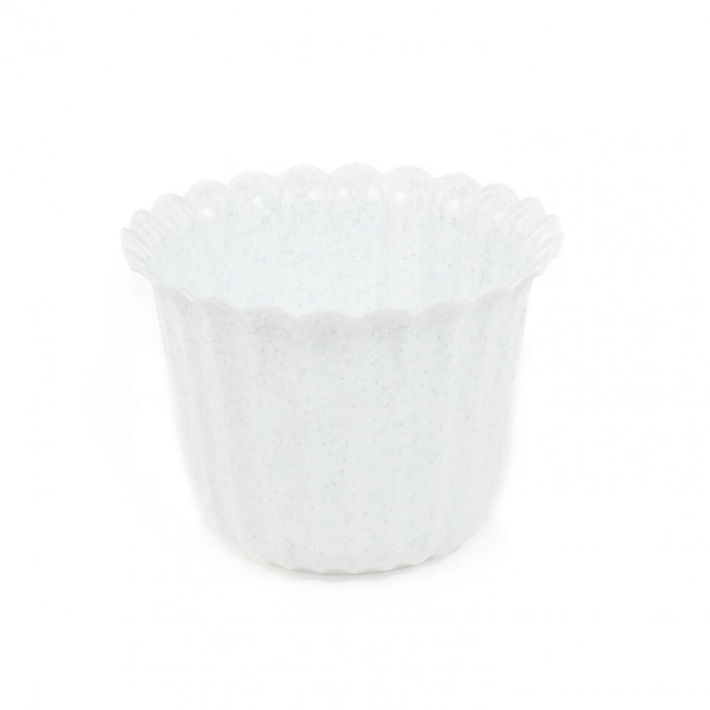 Цветочный горшок коричневый-перламутр Виола d126 мм, h=93 мм - 0,5 л