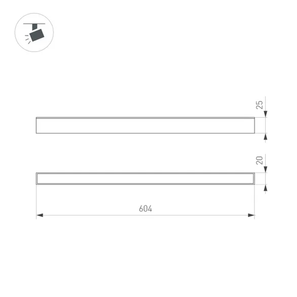 Светильник MAG-FLAT-25-L600-18W Warm3000 (WH, 100 deg, 24V) (Arlight, IP20 Металл, 5 лет) 050058