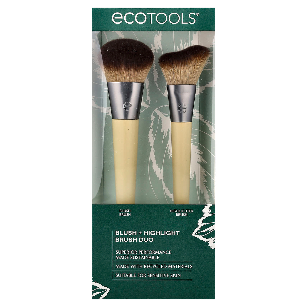 EcoTools, кисть для румян и хайлайтера, 2 шт.