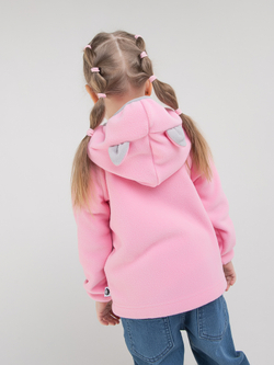 Толстовка флисовая "Котенок" розовый