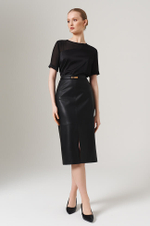 23098 Блузка женская (черный)