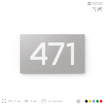 Номер на дверь 471, табличка на дверь для офиса, квартиры, кабинета, аудитории, склада, серая 120х70 мм, Айдентика Технолоджи