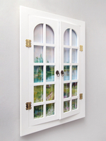 Панно со ставнями "Вид из окна" 37,5*49 см