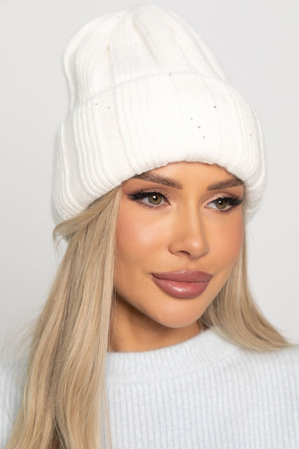 Шапка двухслойная Зимние деньки (молочная) Ш24-4М LT Collection