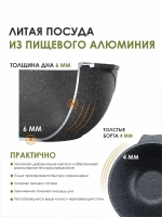 Казан для плова "Мечта" Гранит с крышкой от 4 л до 10 л