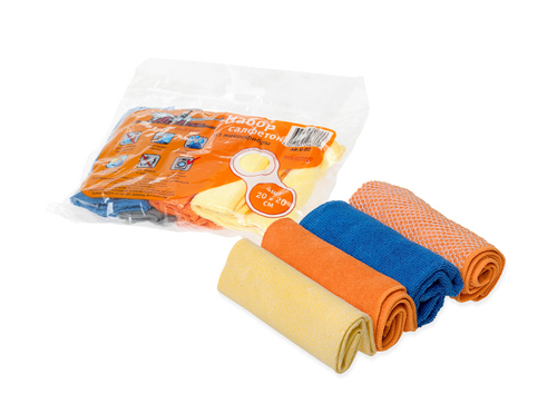 Салфетка Airline микрофибра 2х-сторонняя 20 х 20 см 4 шт.