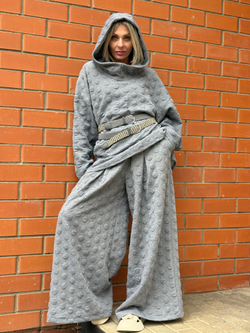 Брюки -палаццо /жаккард