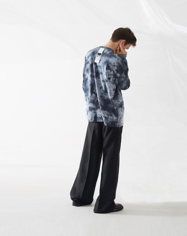 Лонгслив Blurred Memories серый - фото 3