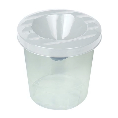 Стакан-непроливайка белый, прозрачный (Пифагор)