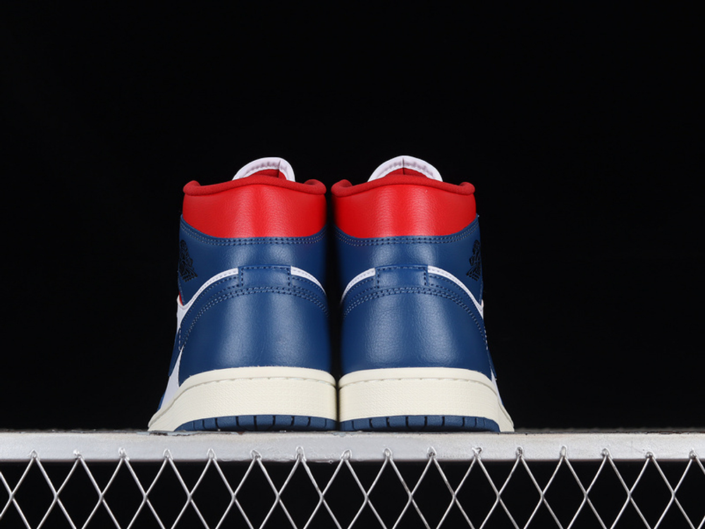 Air jordan 1 mid blue red new arrivals