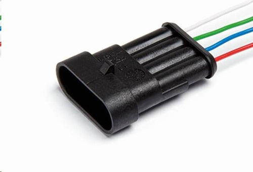 Разъем 4-х контактный штыревой, с проводами сечением 0,75 кв.мм, ответ.часть AX-308; жгута задн.фонарей Г-3302 (CARGEN)