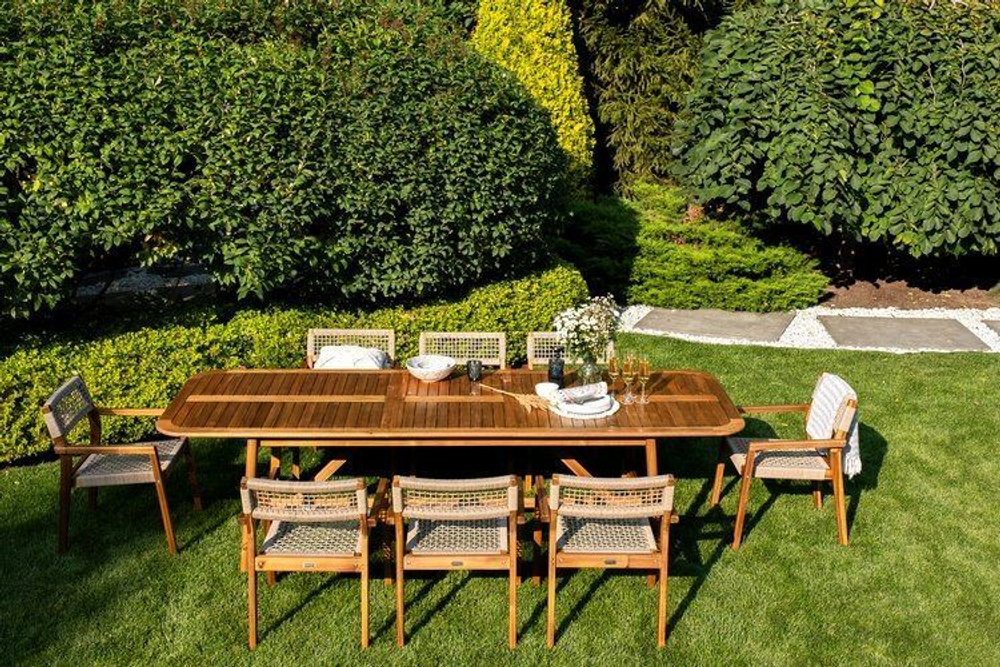 Стол из акации CALISTO раздвижной 219/278 см