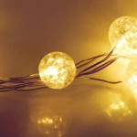 Гирлянда для дома «Жемчужина» на батарейках 2,0 м 20 ламп LED, d-1 см, 3 реж,, IP-20, Теплый белый