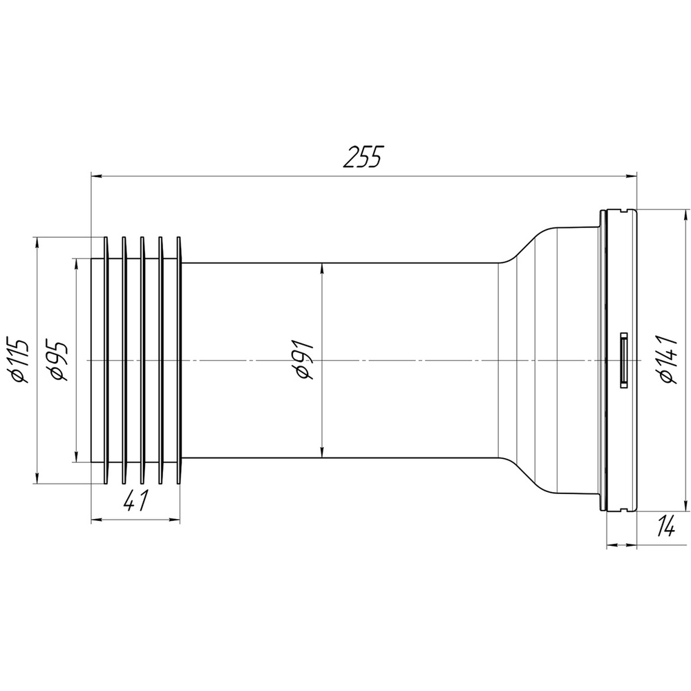 Труба фановая 120 W1238 прямая АНИ пласт