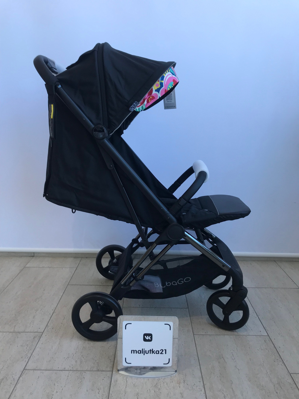 Коляска детская прогулочная BubaGO AXI арт.BG 115-1 color Black цвет Черная